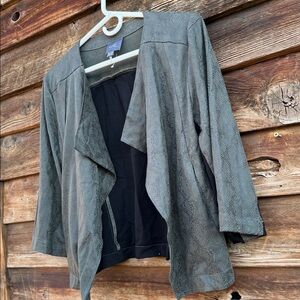 Lysse Charcoal snake print lightweight fully lined jacket